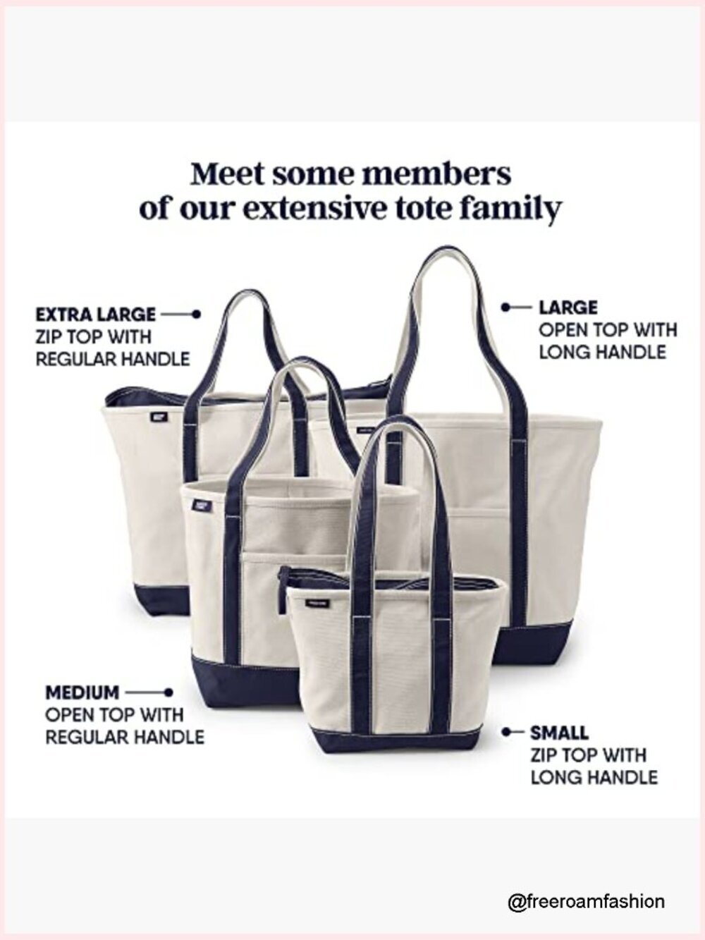 Large Canvas Tote Bag with Zip Top and Water-Repellent Base - Picture 5 of 5
